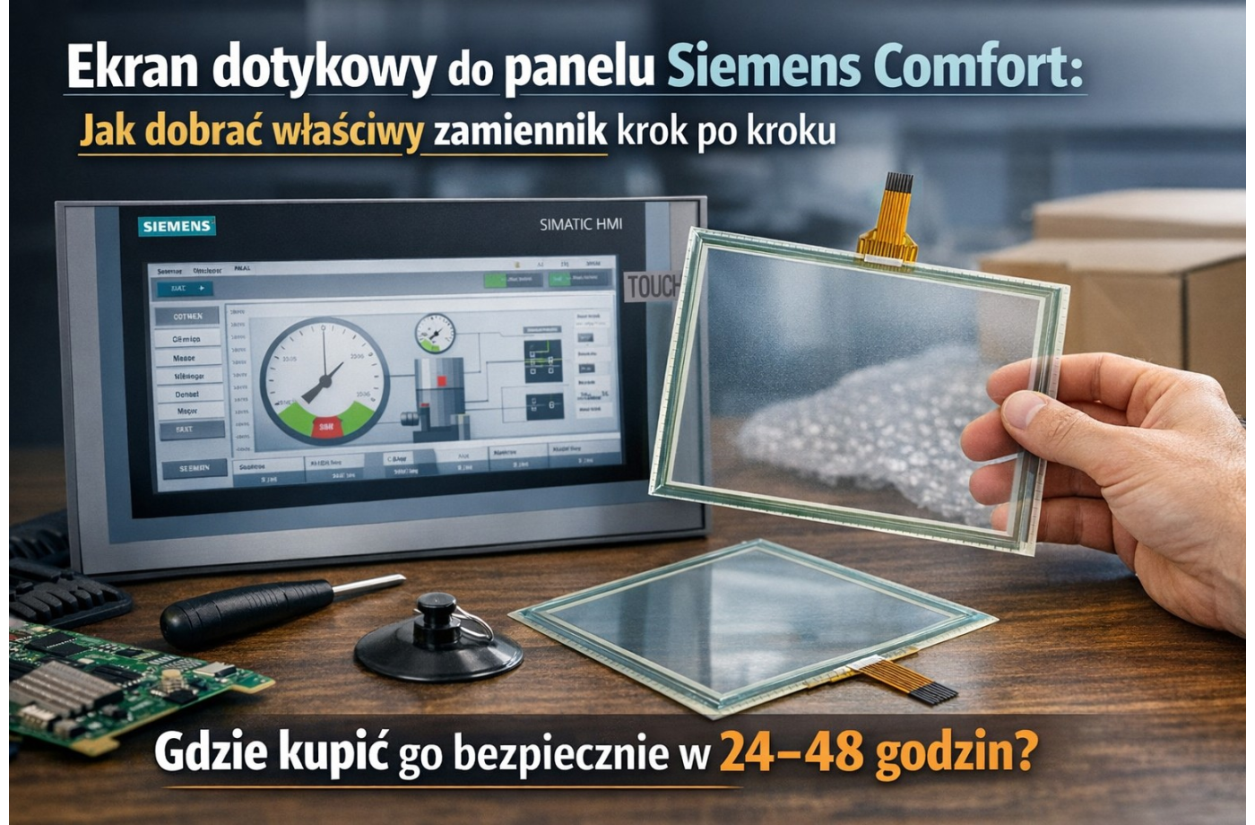 Ekran dotykowy do panelu Siemens Comfort – jak dobrać właściwy zamiennik i gdzie go kupić ?